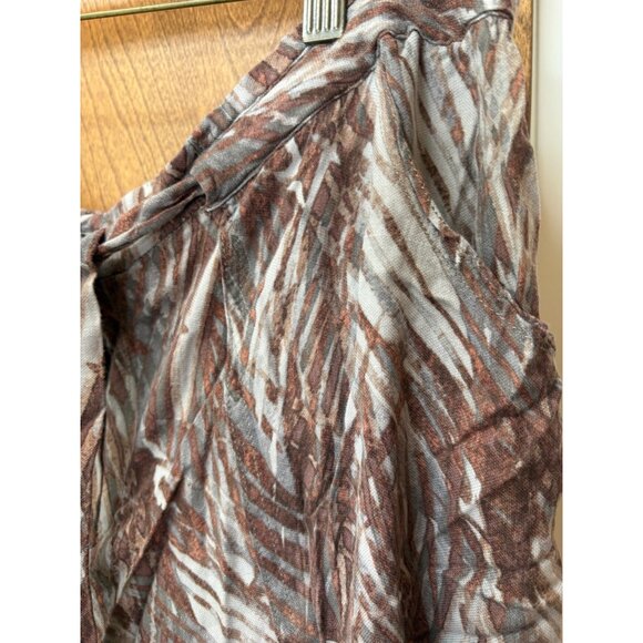 Democracy Plus Sz 20W Brown Rayon WideLeg Crop Pants Halloween Costume Grunge - Picture 9 of 12